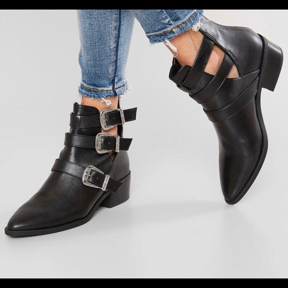 Western buckle booties